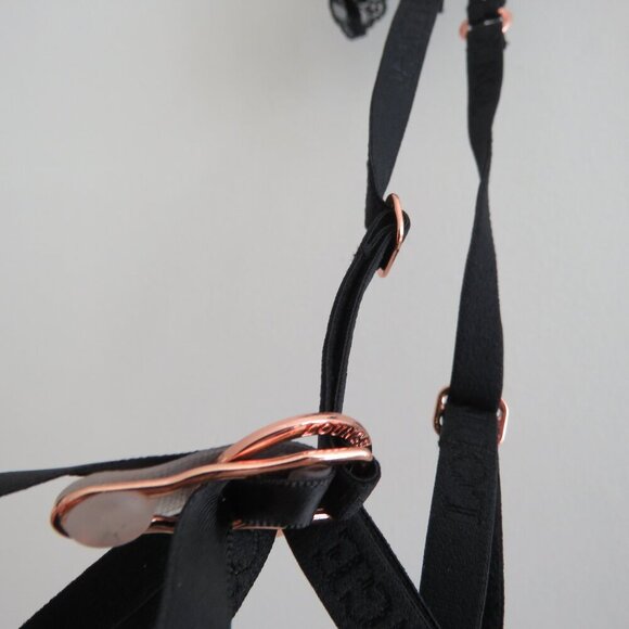 LOUNGE Tyra Floral Lace Sheer Mesh Suspender Belt in Black - Size XS - Picture 9 of 14